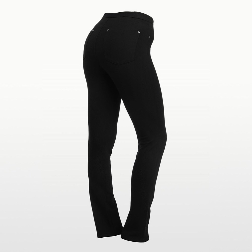 NYDJ Samantha Straight Leg in Ponte Knit, Black